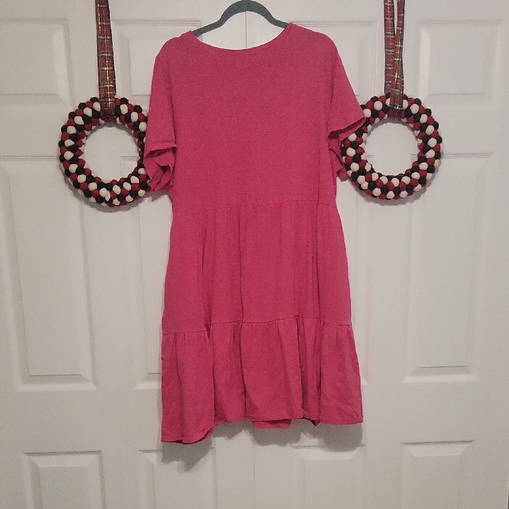 Old Navy Vibrant Pink Mini Dress Size XXL Tall